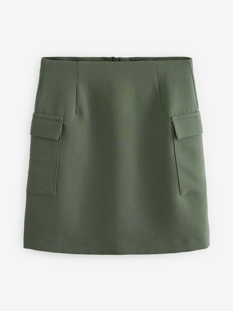 Green Tailored Utility Mini Skirt - Image 5 of 5