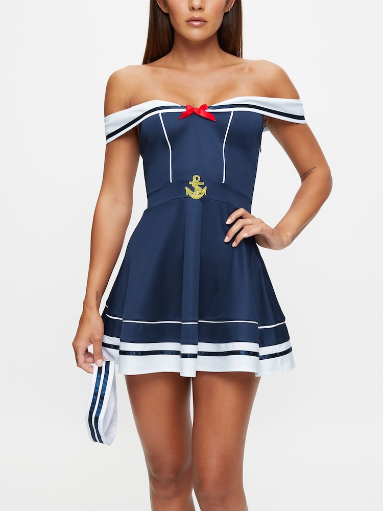 Ann Summers Blue Sexy Sailor Off Shoulder Outfit - Image 1 of 3