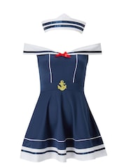 Ann Summers Blue Sexy Sailor Off Shoulder Outfit - Image 3 of 3