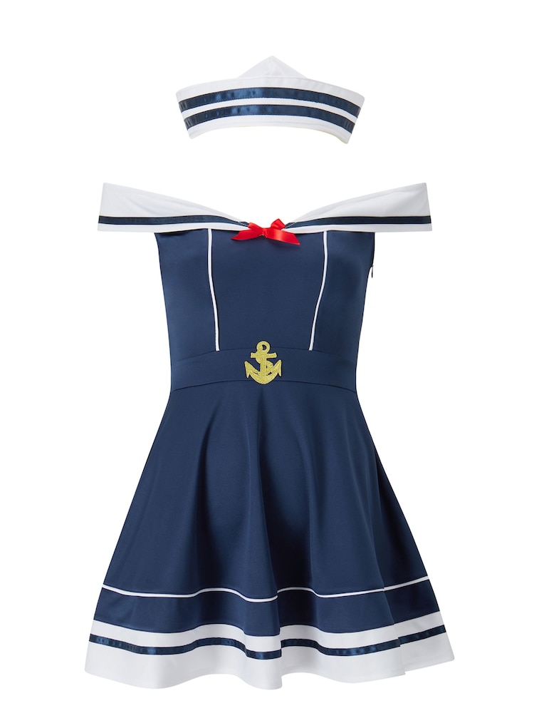 Ann Summers Blue Sexy Sailor Off Shoulder Outfit - Image 3 of 3