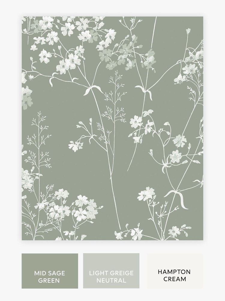Papel pintado de 10 metros con diseño de hojas - Imagen 2 de 4