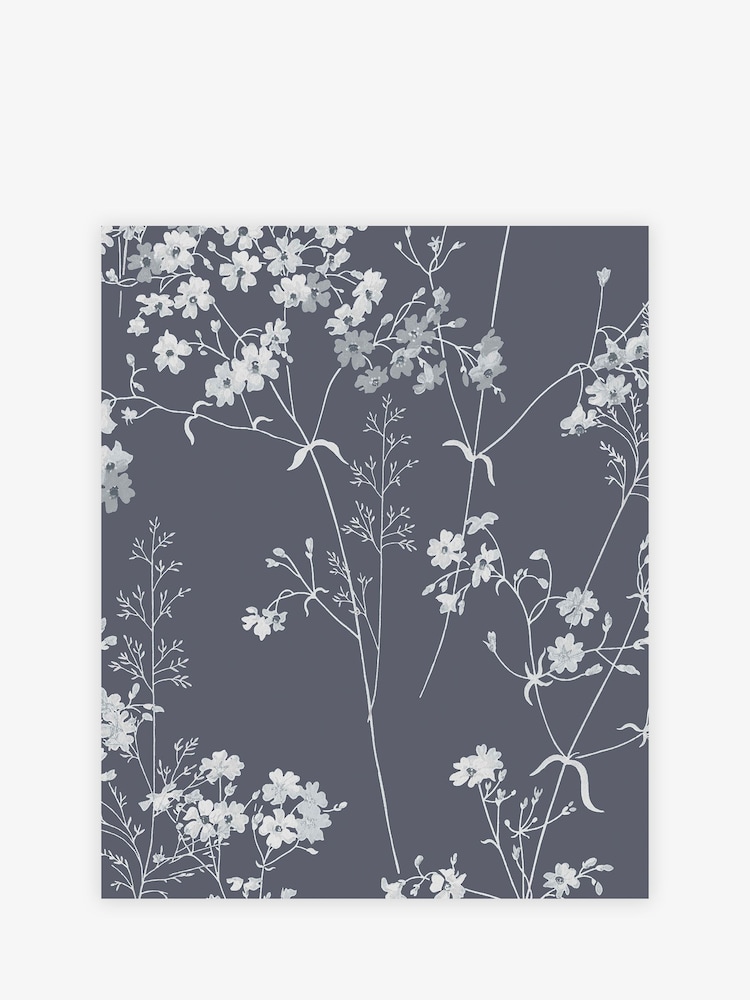 Navy Blue Leaf 10M Wallpaper Wallpaper - Image 2 of 4
