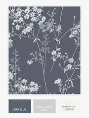 Navy Blue Leaf 10M Wallpaper Wallpaper - Image 3 of 4