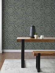 Papel pintado de 10 m con diseño de hojas y florecillas - Imagen 1 de 4