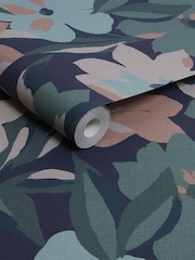 Papel pintado de 10 metros con diseño de flores a medianoche - Imagen 4 de 4