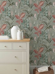 Papel pintado de 10 metros con diseño de hojas - Imagen 1 de 4