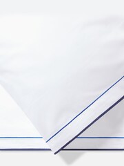 Jasper Conran White 800 Thread Count Egyptian Cotton Piped Oxford 100% Cotton Pillowcase - Image 3 of 4