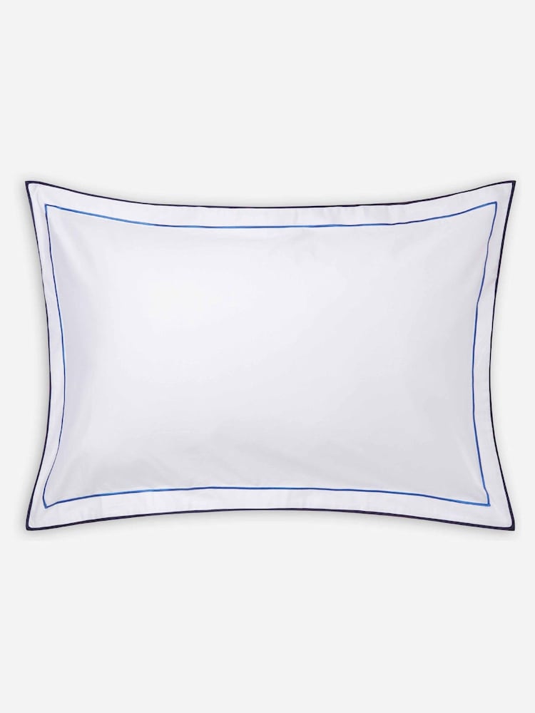 Jasper Conran White 800 Thread Count Egyptian Cotton Piped Oxford 100% Cotton Pillowcase - Image 4 of 4