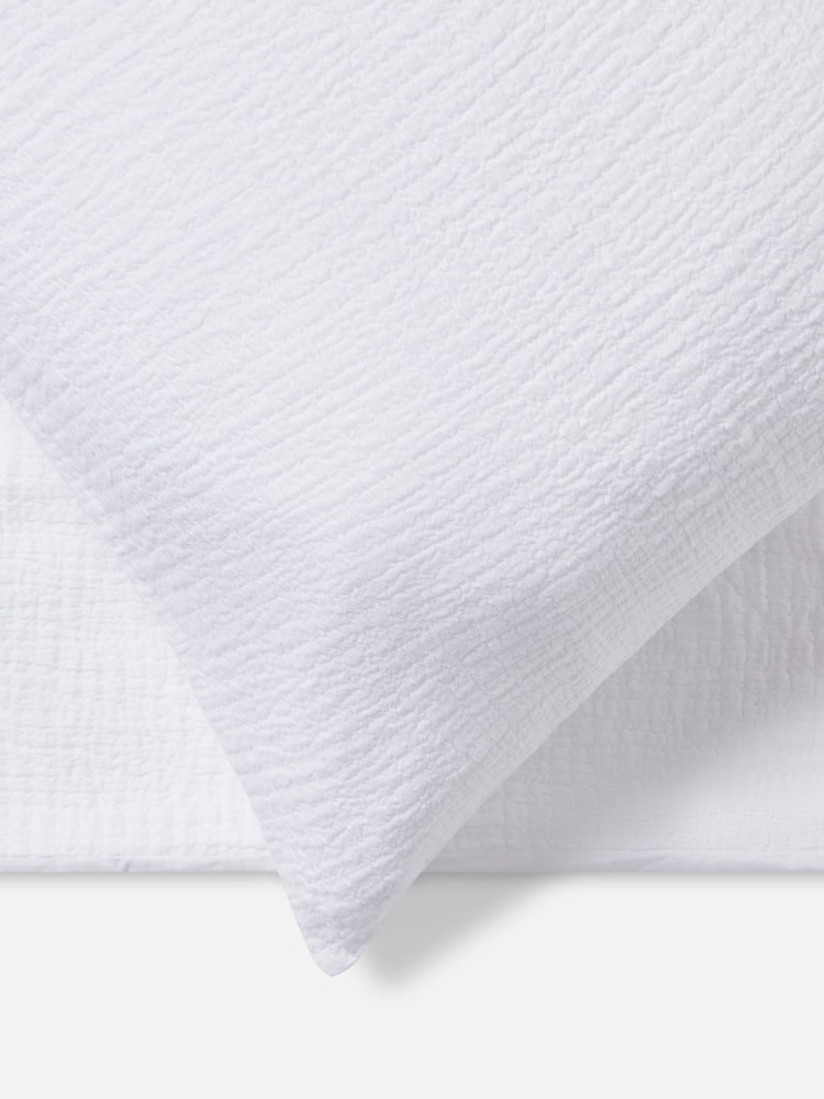 Jasper Conran White Soft Textured Double Weave 100% Cotton Pillowcase - Image 2 of 5