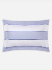 Jasper Conran London Blue Woven Pinstripe Oxford 100% Cotton Pillowcase - Image 4 of 5