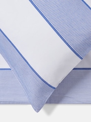 Jasper Conran London Blue Woven Pinstripe Oxford 100% Cotton Pillowcase - Image 5 of 5