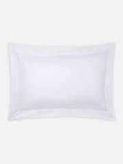 Jasper Conran London White 300 Thread Count Percale 100% Cotton Oxford Pillowcase - Image 2 of 3