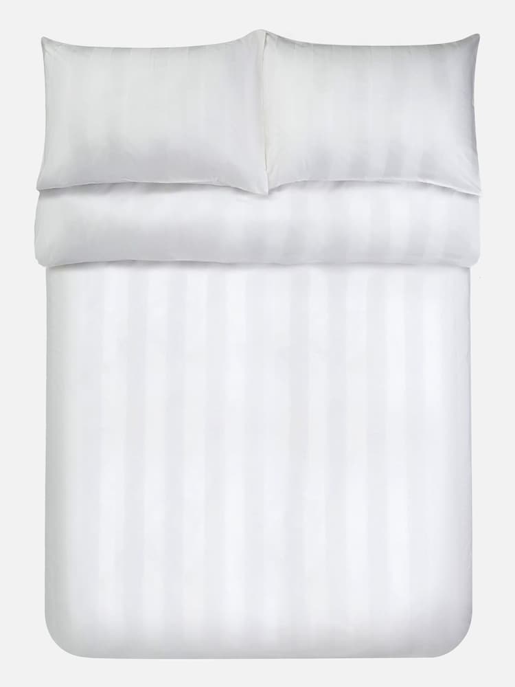 Jasper Conran White 500 Thread Count Satin Stripe 100% Cotton Pillowcase - Image 2 of 4
