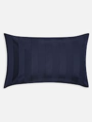 Jasper Conran Blue 500 Thread Count Satin Stripe 100% Cotton Pillowcase - Image 3 of 3