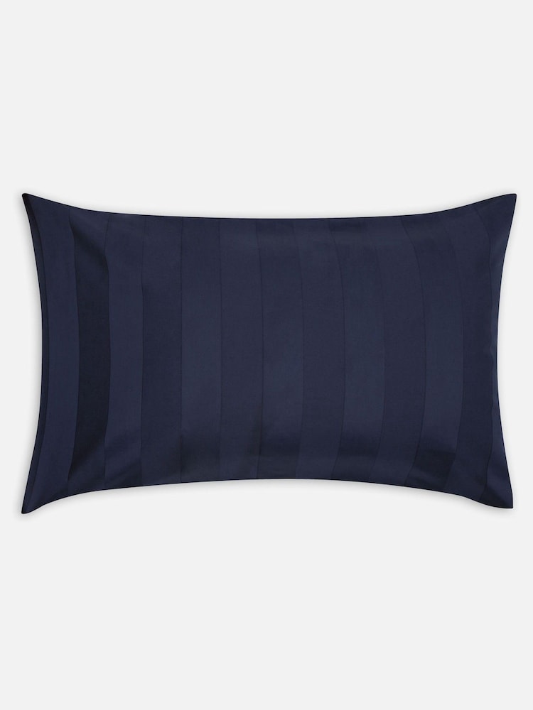 Jasper Conran Blue 500 Thread Count Satin Stripe 100% Cotton Pillowcase - Image 3 of 3