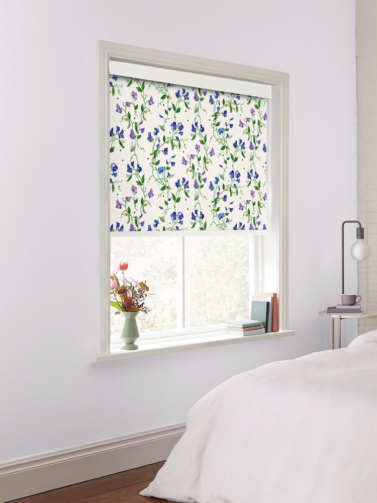 Cath Kidston Purple Sweet Pea Made To Measure Roller Blinds - Image 2 of 6