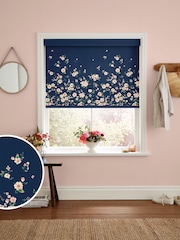 Cath Kidston Blue Spitalfields Border Made To Measure Roller Blinds - Image 1 of 6