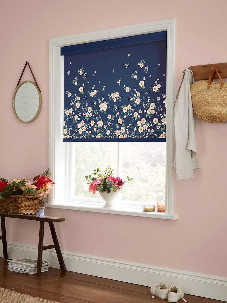 Cath Kidston Blue Spitalfields Border Made To Measure Roller Blinds - Image 2 of 6
