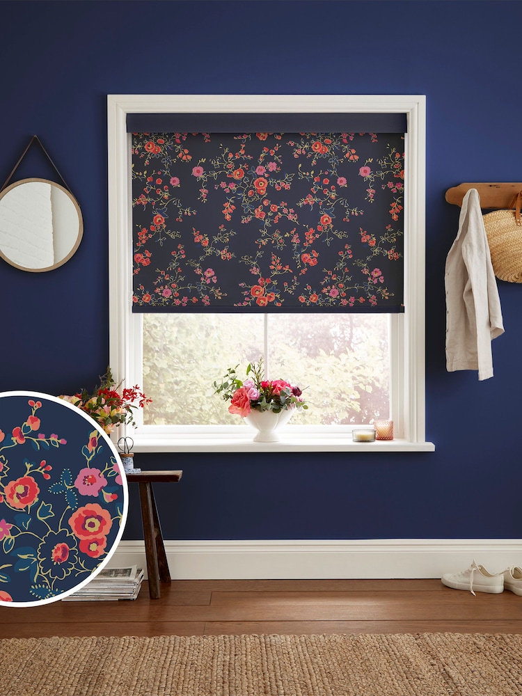 Cath Kidston Blue Millfield Blossom Made To Measure Roller Blinds - Image 1 of 6