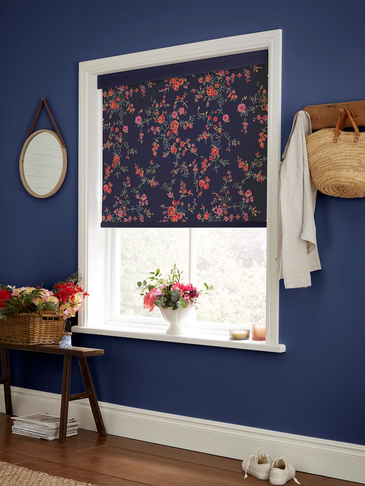 Cath Kidston Blue Millfield Blossom Made To Measure Roller Blinds - Image 2 of 6
