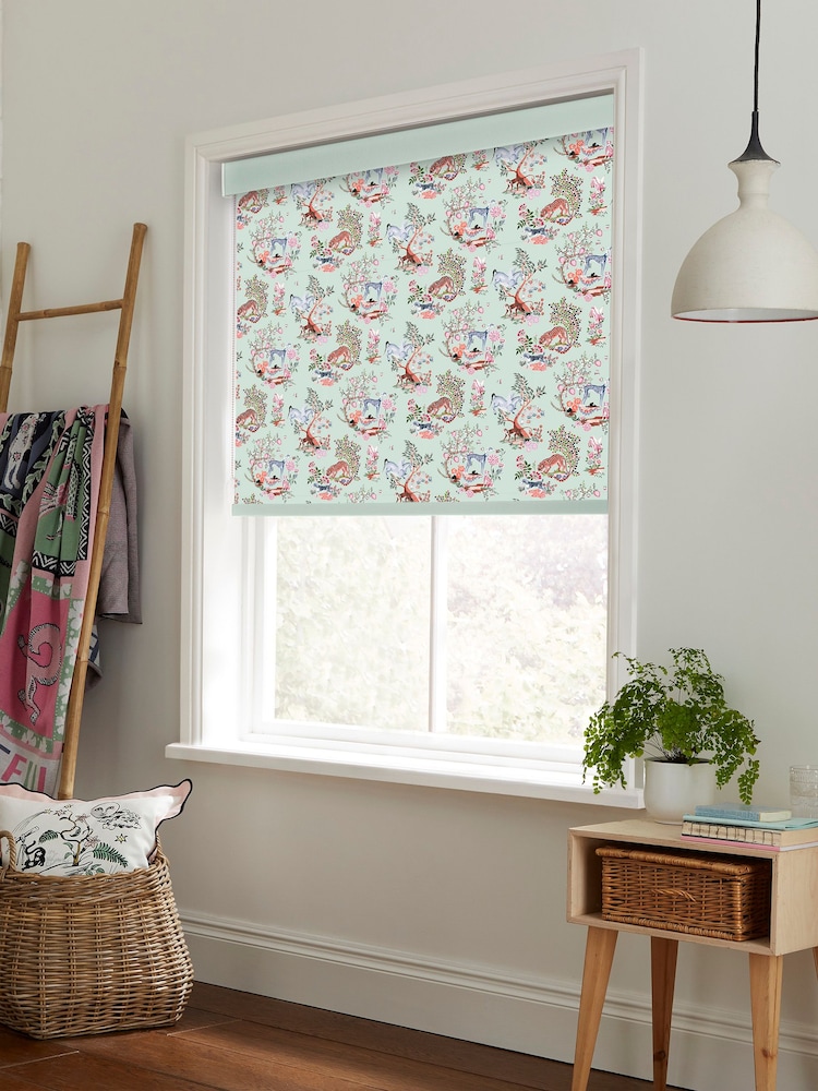 Cath Kidston Mint Green Magical Kingdom Made to Measure Roller Blinds - Image 2 of 6