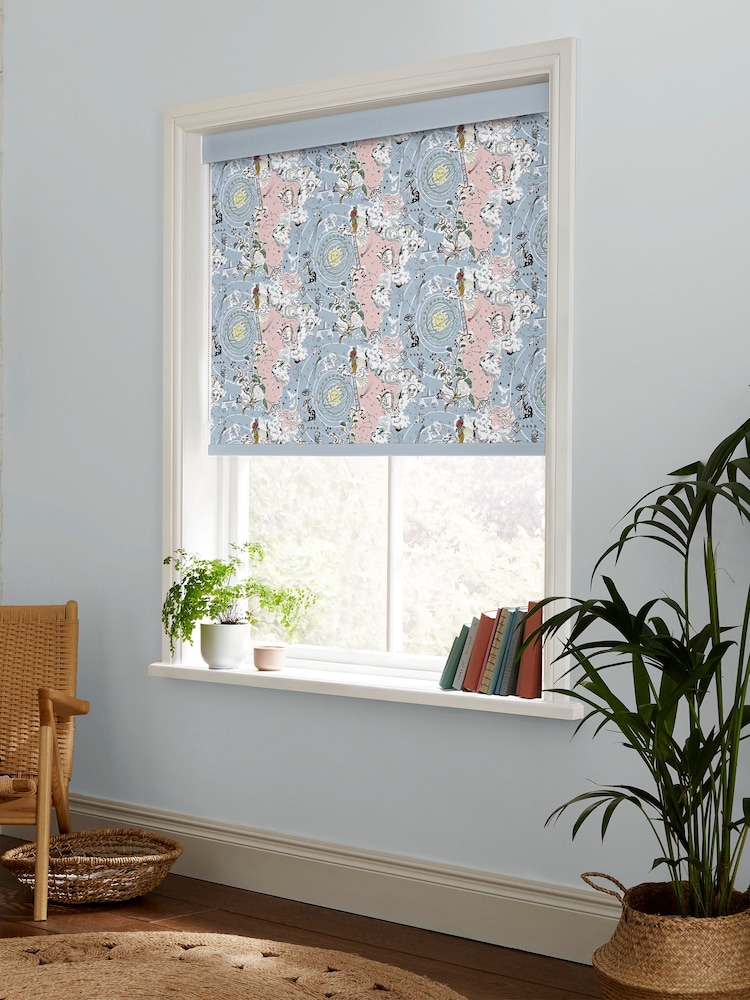 Cath Kidston Blue Power To The Peaceful Made To Measure Roller Blinds - Image 2 of 6