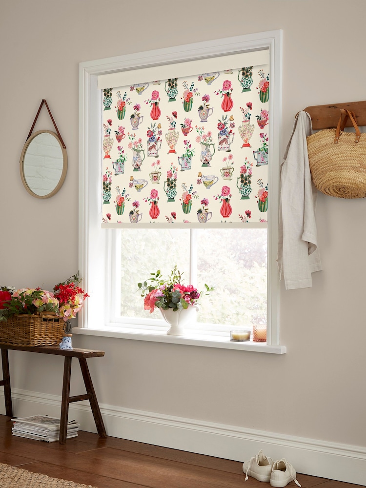 Cath Kidston Cream Cups And Vases Made To Measure Roller Blinds - Image 2 of 6