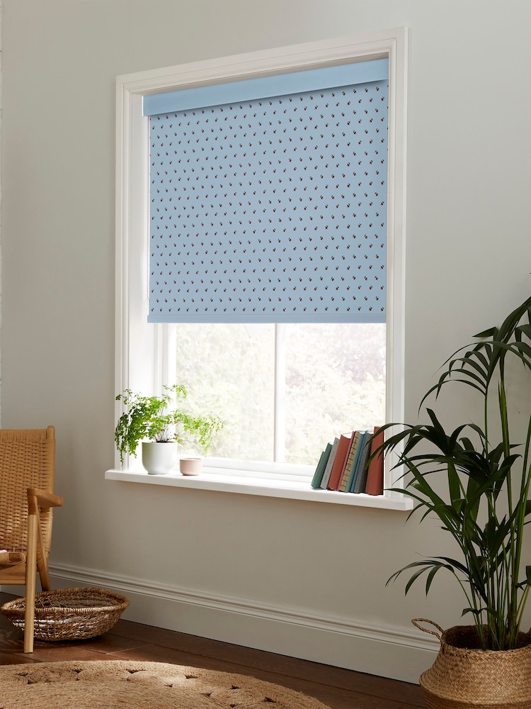 Cath Kidston Blue Rose Bud Made To Measure Roller Blinds - Image 2 of 6