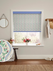 Cath Kidston Blue Wiggle Rose Made To Measure Roller Blinds - Image 1 of 6