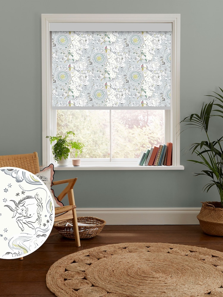 Cath Kidston Mint Green Power To The Peaceful Made To Measure Roller Blinds - Image 1 of 6