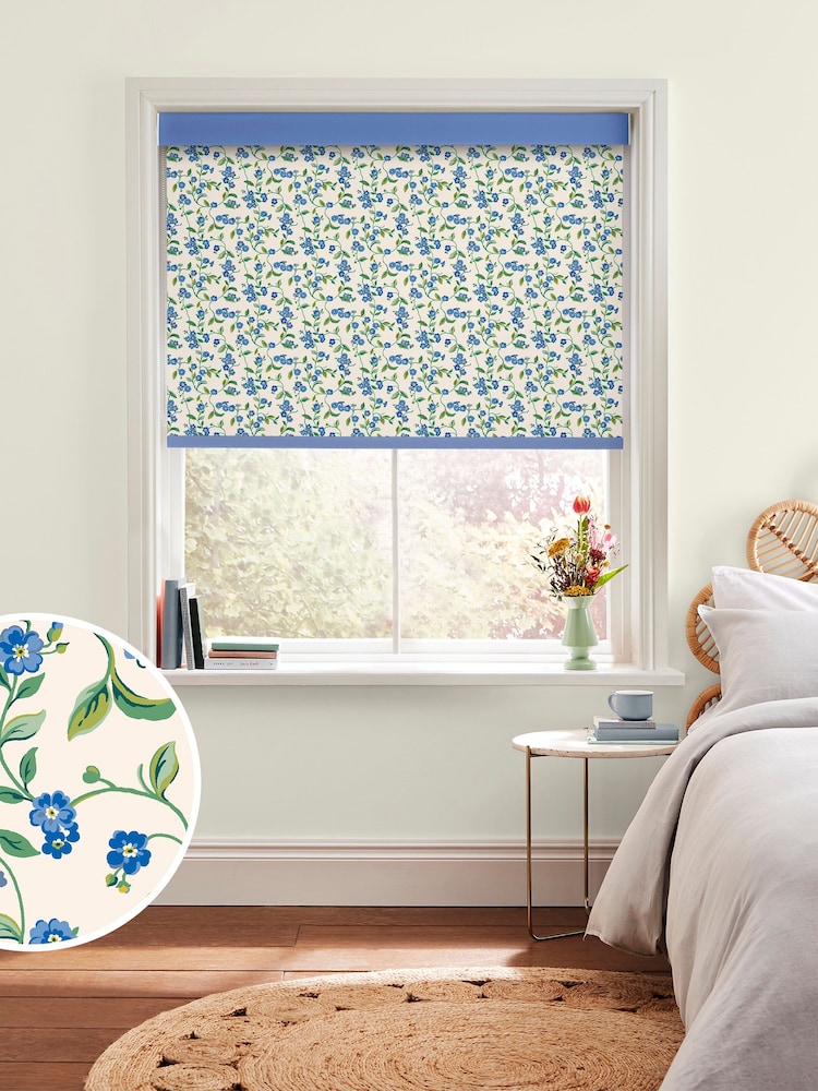 Cath Kidston Blue Forget Me Not Made to Measure Roller Blinds - Image 1 of 6