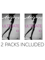 Aristoc Nude 10 Denier Ultimate Ladder Resist Tights 2 pair pack - Image 4 of 5