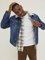 FatFace Blue Denim Mid Wash Jacket - Image 1 of 5