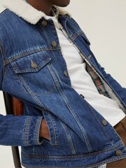 FatFace Blue Denim Mid Wash Jacket - Image 4 of 5