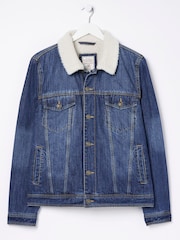 FatFace Blue Denim Mid Wash Jacket - Image 5 of 5