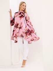 Star by Julien MacDonald Pink Dipped Hem Tunic Top - Image 2 of 5