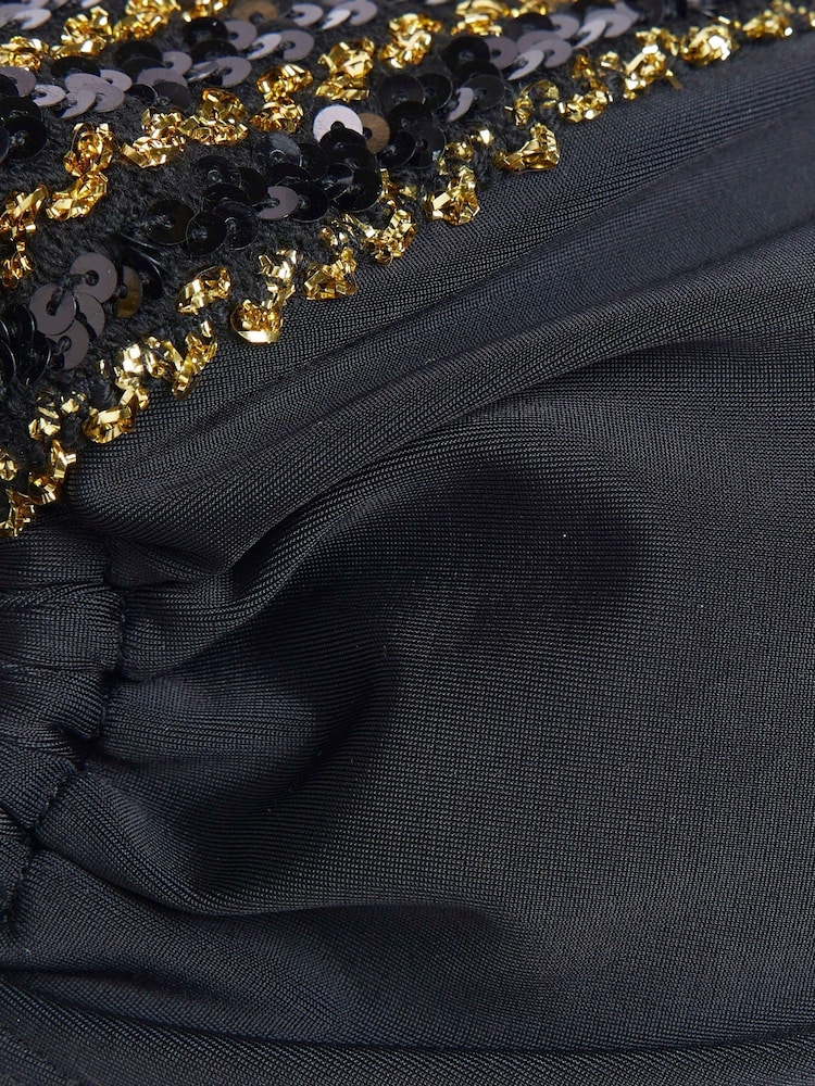 River Island Black Off Shoulder Elastic Bandeau Bikini Top - Image 5 of 5