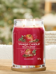Yankee Candle Signature Jar Scented Candle, Red Apple Wreath - Image 1 of 2