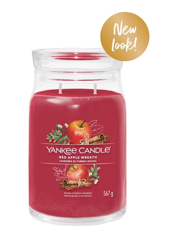 Yankee Candle Signature Jar Scented Candle, Red Apple Wreath - Image 2 of 2