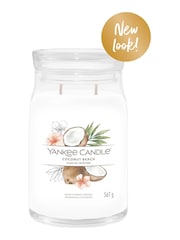 Yankee Candle No Colour Signature Large Jar Scented Candle, Coconut Large Beach - Image 2 of 2