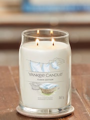 Yankee Candle Signature Large Jar Scented Candle, Clean Cotton - Image 1 of 3