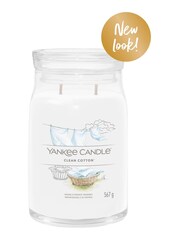 Yankee Candle Signature Large Jar Scented Candle, Clean Cotton - Image 2 of 3