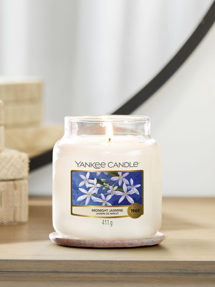 Yankee Candle Original Medium Jar Scented Candle, Midnight Jasmine - Image 1 of 3