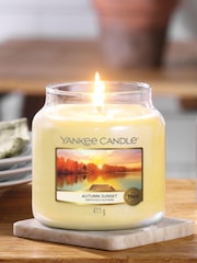 Yankee Candle Original Medium Jar Scented Candle, Autumn Sunset - Image 1 of 3