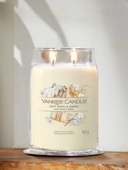 Yankee Candle Signature Large Jar Scented Candle, Soft Wool Amber - Image 1 of 2