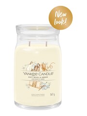 Yankee Candle Signature Large Jar Scented Candle, Soft Wool Amber - Image 2 of 2
