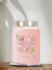 Yankee Candle No Colour Signature Large Jar Scented Candle, Fresh Cut Large Roses - Image 1 of 2