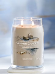 Yankee Candle Signature Large Jar Scented Candle, Amber & Sandalwood - Image 1 of 3