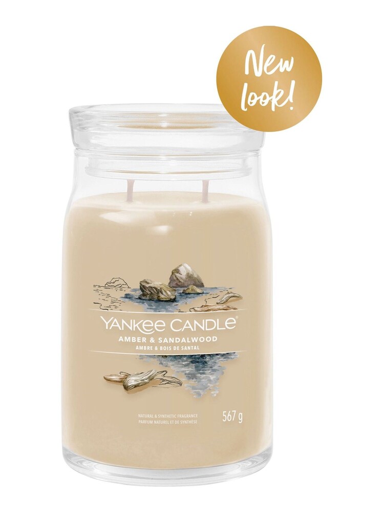 Yankee Candle Signature Large Jar Scented Candle, Amber & Sandalwood - Image 2 of 3