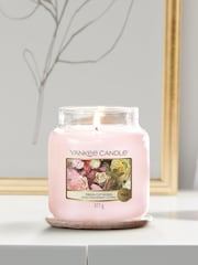 Yankee Candle Original Medium Jar Scented Candle, Fresh Cut Roses - Image 1 of 3